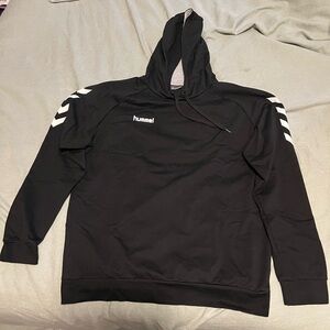 Hummel Black Hoodie with White Accents